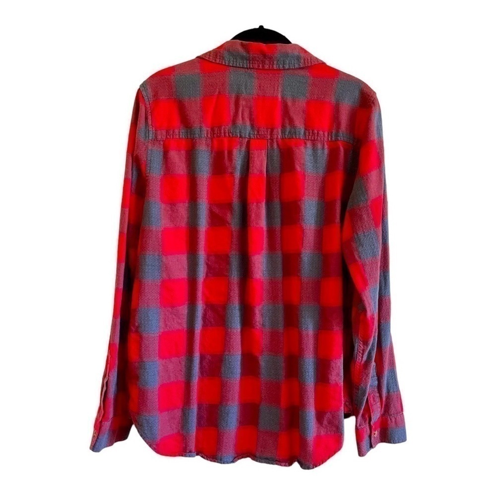SO, PERFECTSHIRT. LONG SLEEVE, BUTTON DOWN, RED & DENIM BLUE PLAID SHIRT.SIZE XL - Picture 2 of 4
